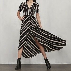 Reformation Black Tan Lochness Dress - Casbah/ M